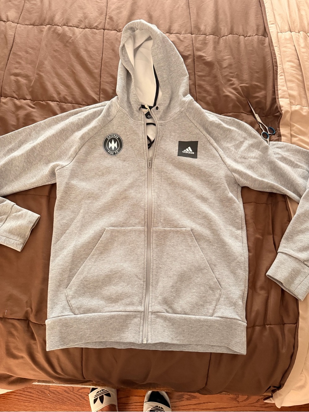 Adidas sweater full zipper Sweater - Gray